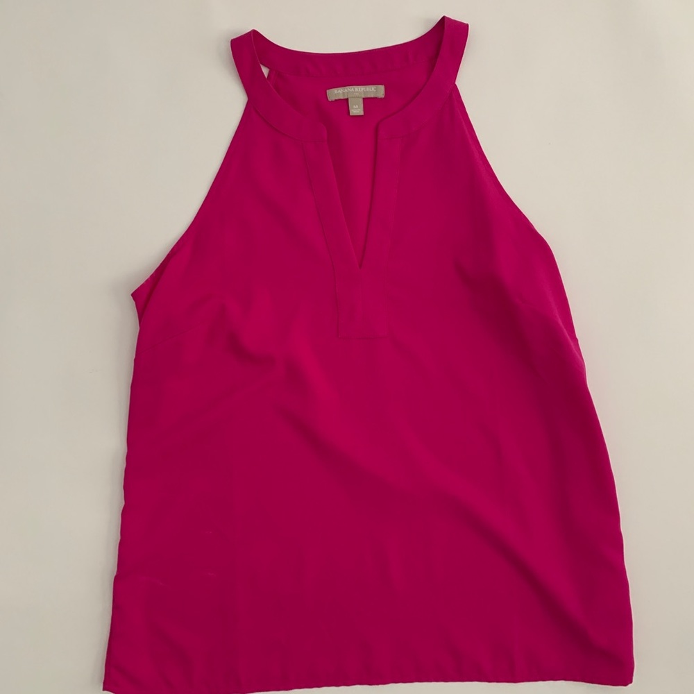 Banana Republic Hot Pink Sleeveless Shirt